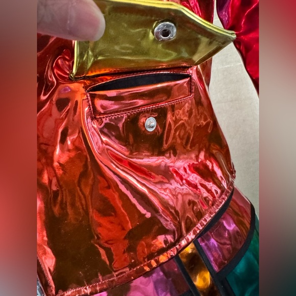 NWOT Club Exx by Dolls Kill Mirrored Color Block Moto Jacket, Sz M& Skirt Sz S - Picture 5 of 16